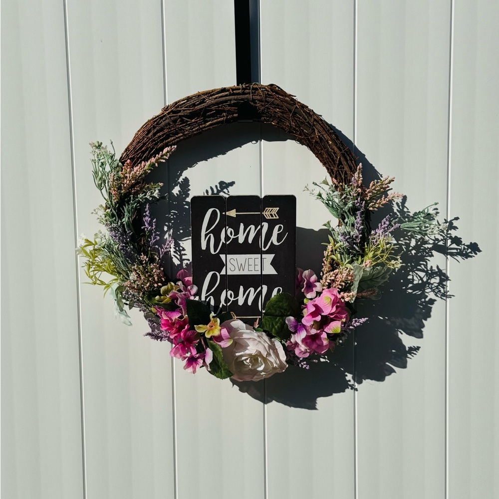 Boho Home Sweet Home Wreath